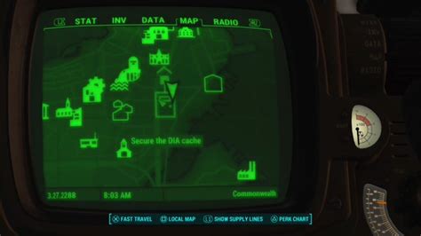 where is the dia cache in hub 360|Fallout 4 Walkthrough: Side Areas .